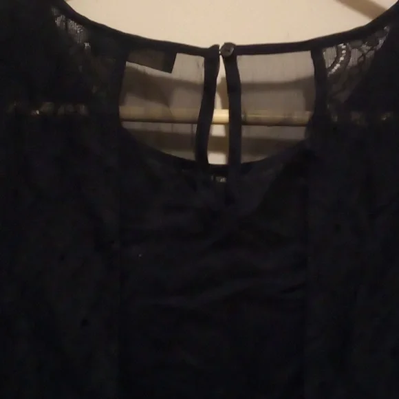 NWT - The Limited Blue Sheer Floral Lace Over Layer Cover Shirt - Size Large - Picture 9 of 11